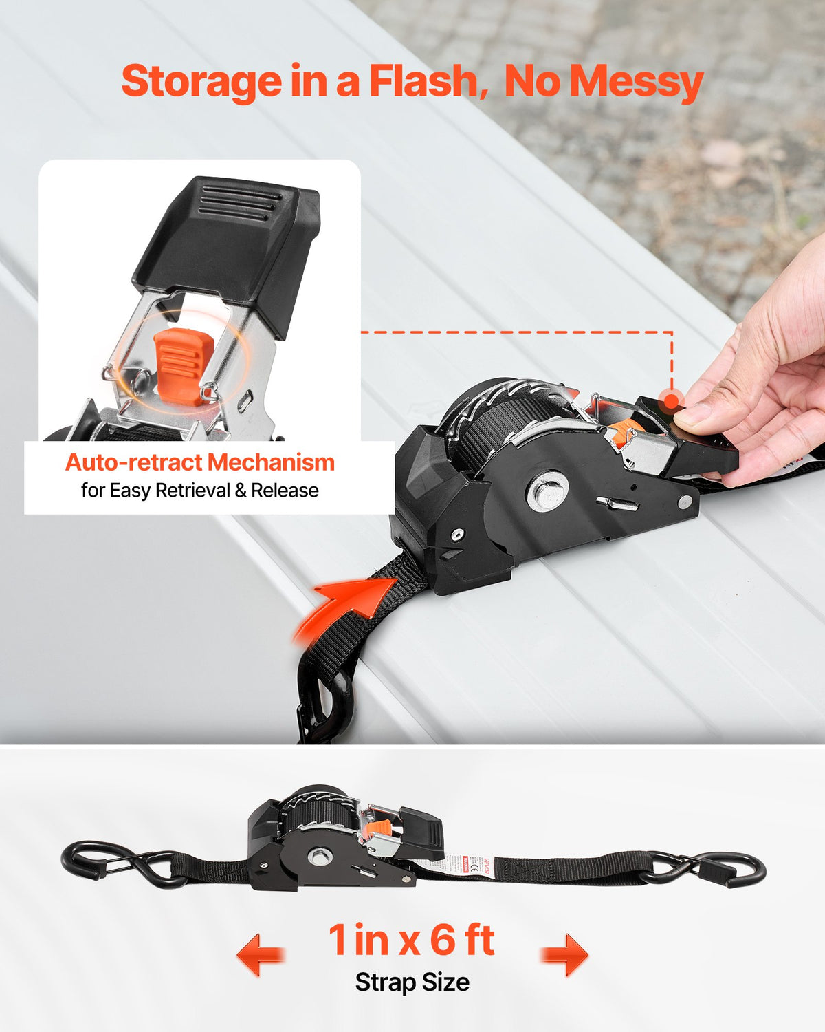 Soft loop anchor strap wrapped around a rack to protect paint and powder coat