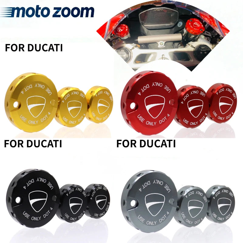 Ducati fluid reservoir and oil cap cover set — alternate view 9